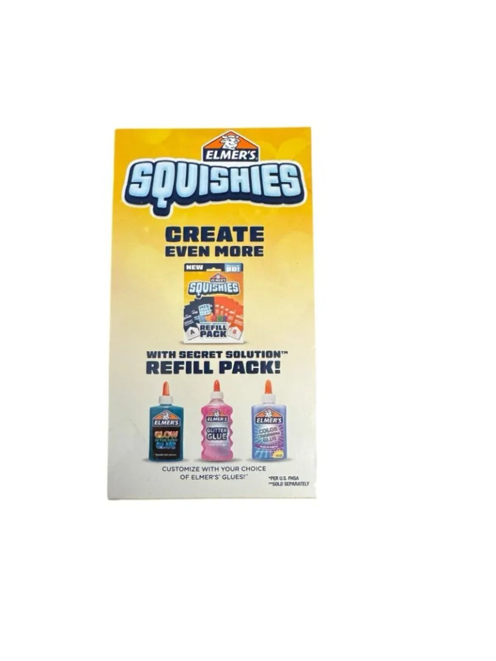 NEW TWO Elmer’s Squishies DIY Toy Activity Kit Mystery Character Creativity Kit